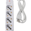 Presa Multipla a 4 Posti Italiana Bipasso/Schuko Spina 10A - immagine 4