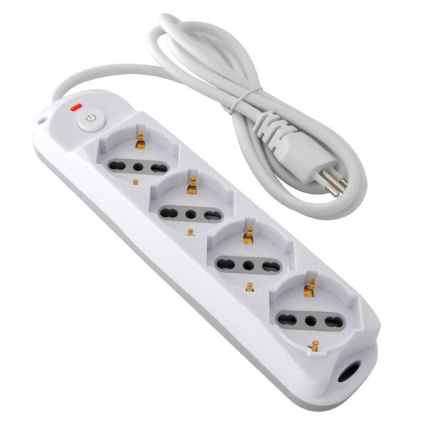 Presa Multipla a 4 Posti Italiana Bipasso/Schuko Spina 10A - immagine 5