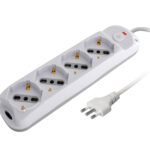 Presa Multipla a 4 Posti Italiana Bipasso/Schuko Spina 10A