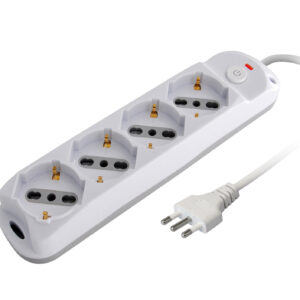 Presa Multipla a 4 Posti Italiana Bipasso/Schuko Spina 10A