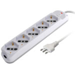 Presa Multipla a 5 Posti Italiana Bipasso/Schuko Spina 10A