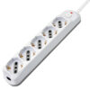 Presa Multipla a 5 Posti Italiana Bipasso/Schuko Spina 16A - immagine 2