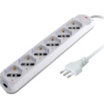 Presa Multipla a 6 Posti Italiana Bipasso/Schuko Spina 16A