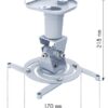 Staffa Universale a Soffitto per Proiettore, Bianco - immagine 3