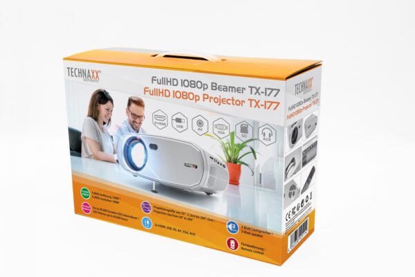 Proiettore FullHD 1080p nativo con Lettore Multimediale, TX-177 - immagine 2
