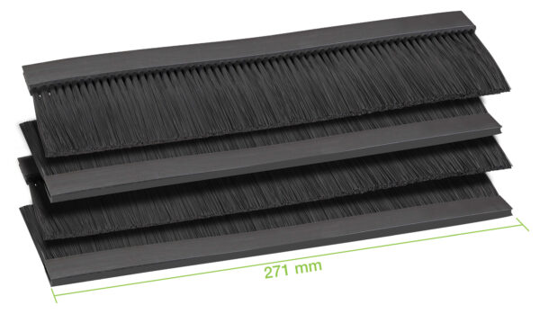 Quattro Spazzole Ingresso Cavi per Armadio Rack 271 mm - immagine 2