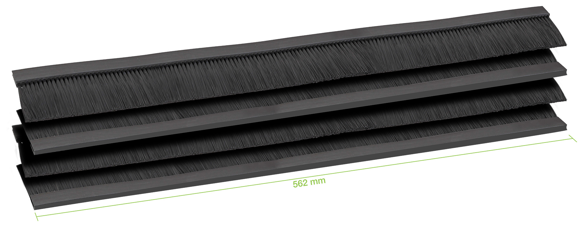 Quattro Spazzole Ingresso Cavi per Armadio Rack 562 mm