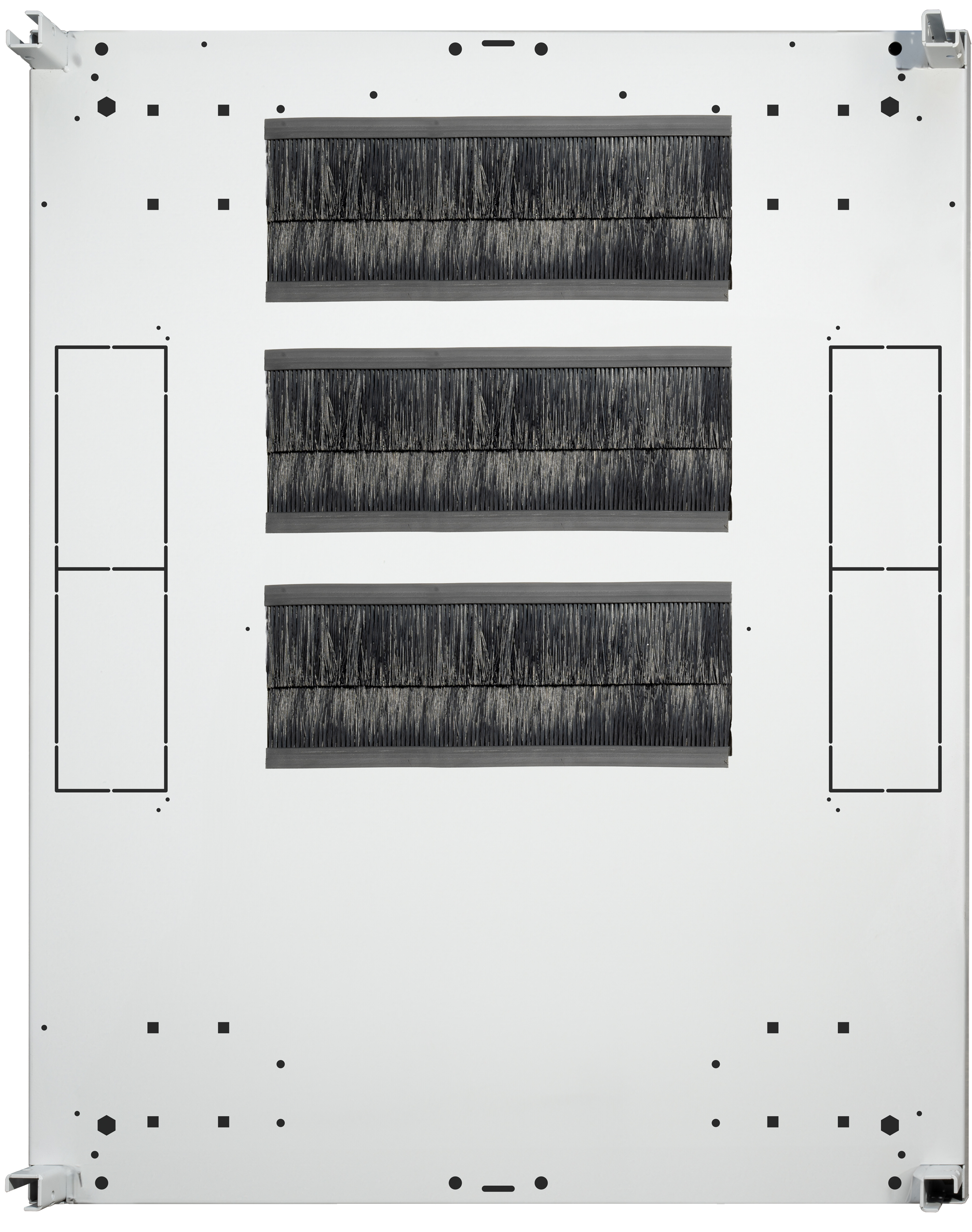 Quattro Spazzole Ingresso Cavi per Armadio Rack 562 mm - immagine 3