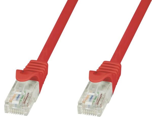 Cavo di rete Patch in CCA Cat.6 Rosso UTP 10m