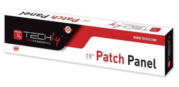 Pannello Patch UTP 24 Posti RJ45 Cat.5E Techly - immagine 2