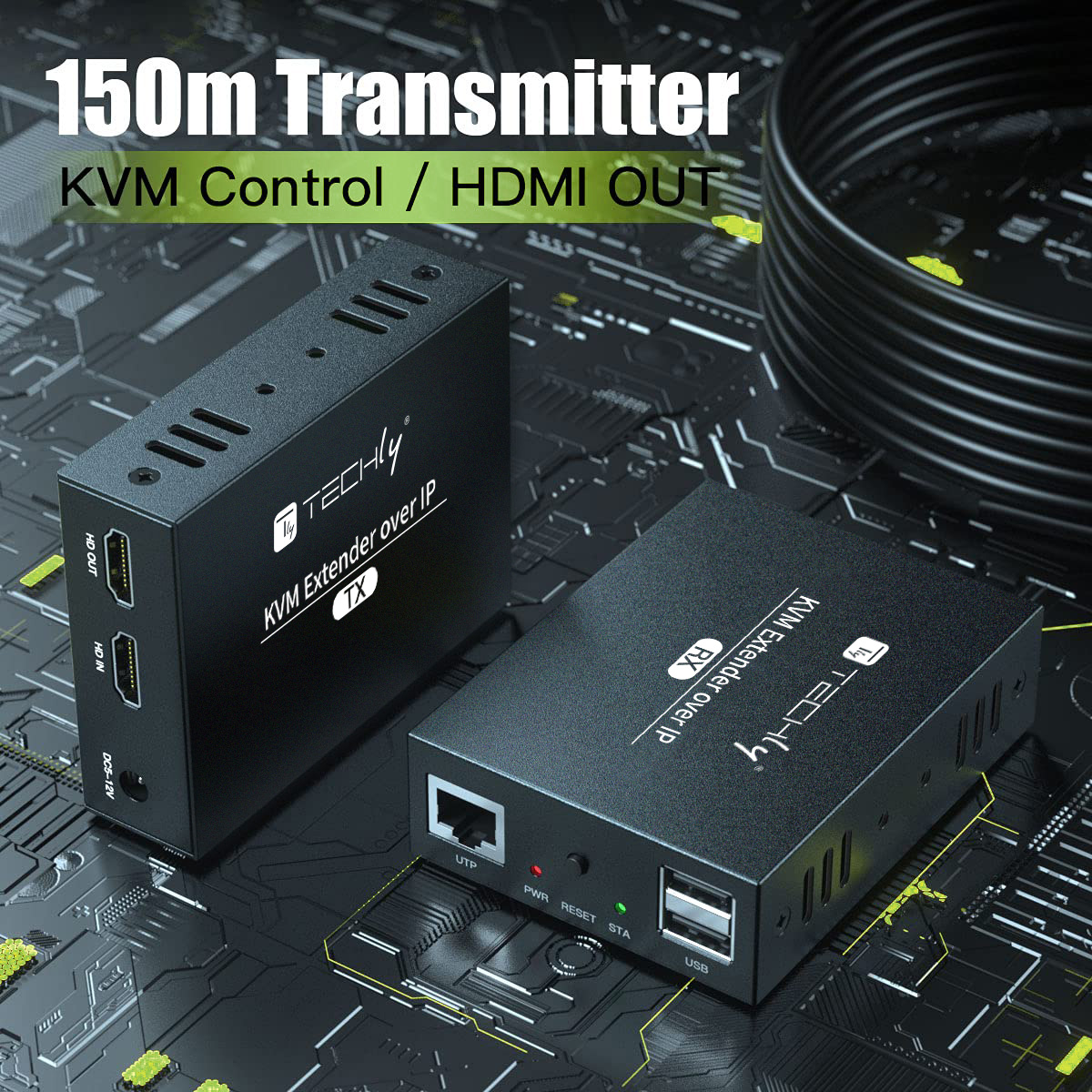 Ricevitore HDMI KVM Extender su Cavo di Rete 1080p@60Hz 150m - immagine 5