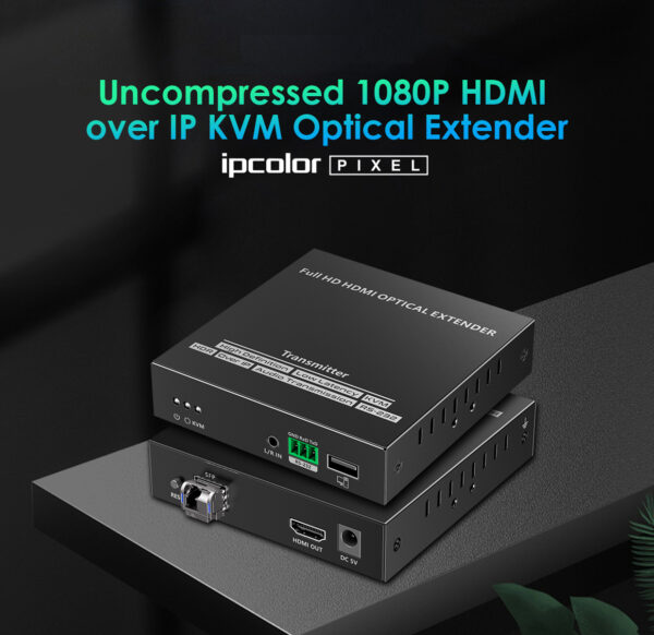 Ricevitore per Extender Ottico KVM HDMI Over IP Full HD Non Compresso fino a 40Km - immagine 3