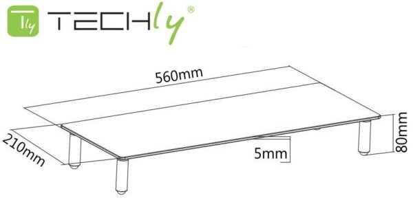 Ripiano Universale in Vetro Trasparente per Monitor Laptop Notebook - immagine 4