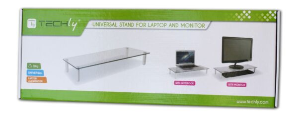 Ripiano Universale in Vetro Trasparente per Monitor Laptop Notebook - immagine 2