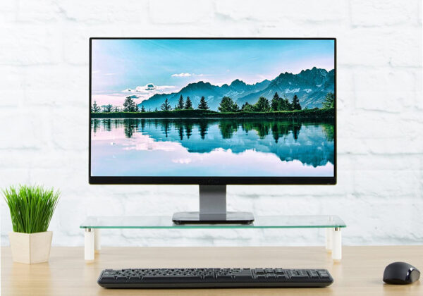 Ripiano Universale in Vetro Trasparente per Monitor Laptop Notebook - immagine 5
