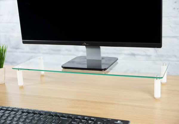 Ripiano Universale in Vetro Trasparente per Monitor Laptop Notebook - immagine 8