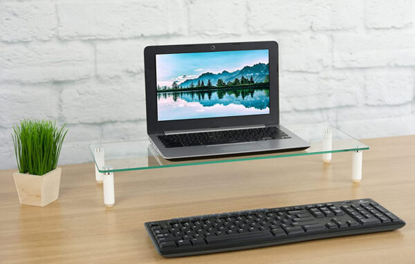 Ripiano Universale in Vetro Trasparente per Monitor Laptop Notebook - immagine 6