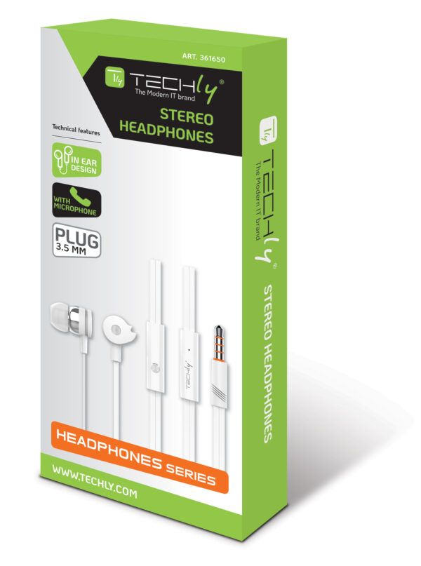 Auricolari Stereo In-Ear con Microfono Bianchi - immagine 2