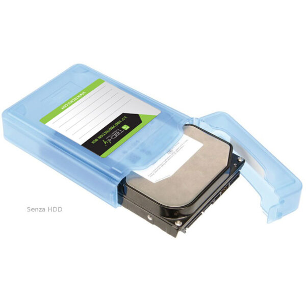 Scatola di Protezione per 1 HDD 3,5'' Azzurro Trasparente - immagine 2