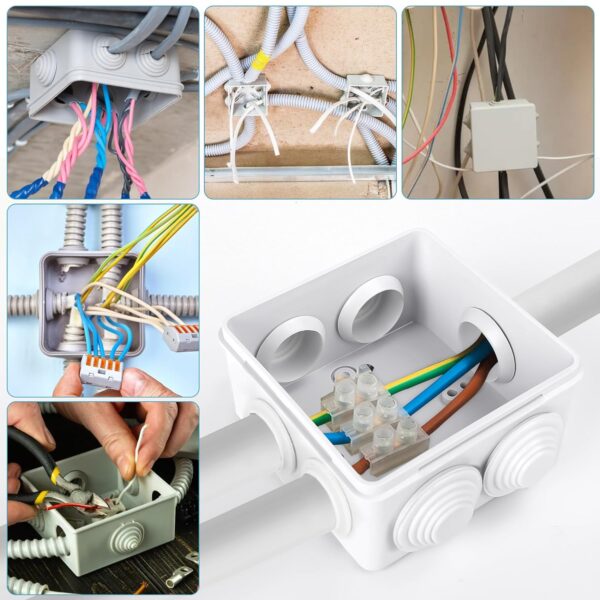 Scatola Quadrata IP65 di Derivazione da Pareti con Passacavi 100x100 - immagine 3