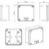 Scatola Quadrata IP65 di Derivazione per Pareti Lisce 100x100 - immagine 2