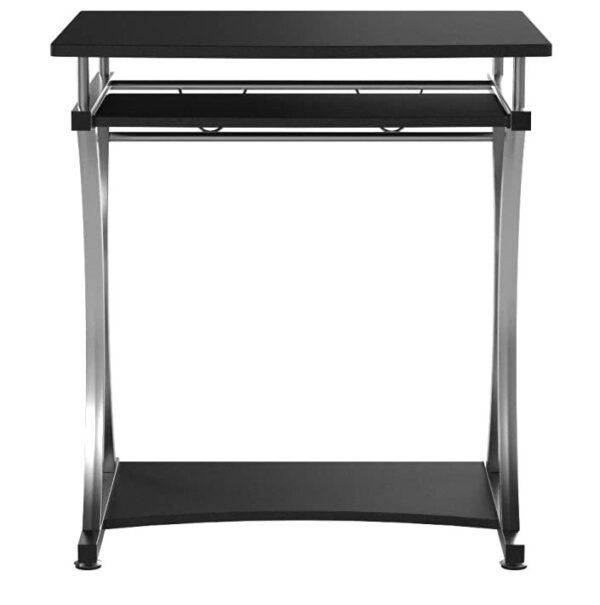 Scrivania per PC Compatta con Cassetto Estraibile, Nero Grafite - immagine 9