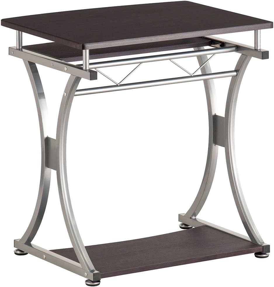 Scrivania per PC Compatta con Cassetto Estraibile, Nero Grafite - immagine 10