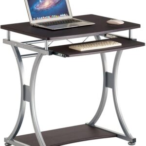 Scrivania per PC Compatta con Cassetto Estraibile, Nero Grafite