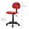 Sedia per Ufficio Colore Rosso - immagine 3