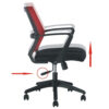 Sedia per Ufficio con Schienale Medio Nero/Bordeaux - immagine 6