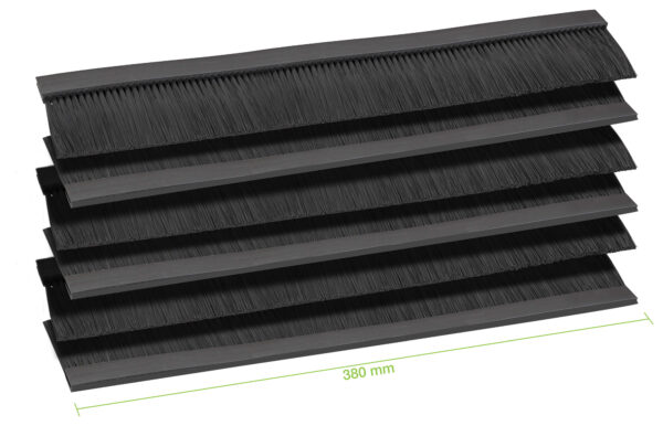 Sei Spazzole Ingresso Cavi per Armadio Rack 380 mm - immagine 2