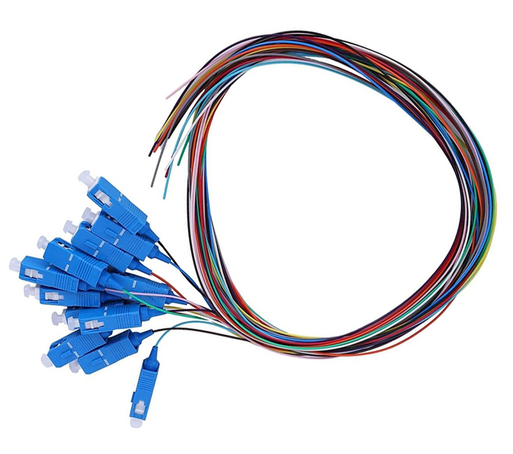 Set 12 Pigtail Fibra Ottica Monomodale OS2 SC 9/125 2 m