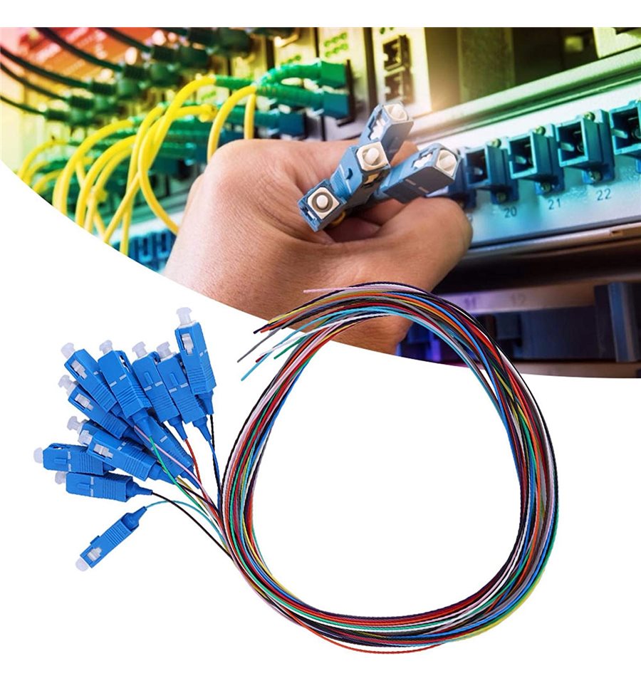 Set 12 Pigtail Fibra Ottica Monomodale OS2 SC 9/125 2 m - immagine 4