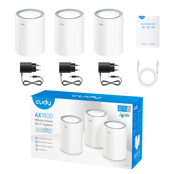 Sistema Wi-Fi 6 Mesh AX1800 Dual Band per Tutta la Casa, M1800 3pz - immagine 9