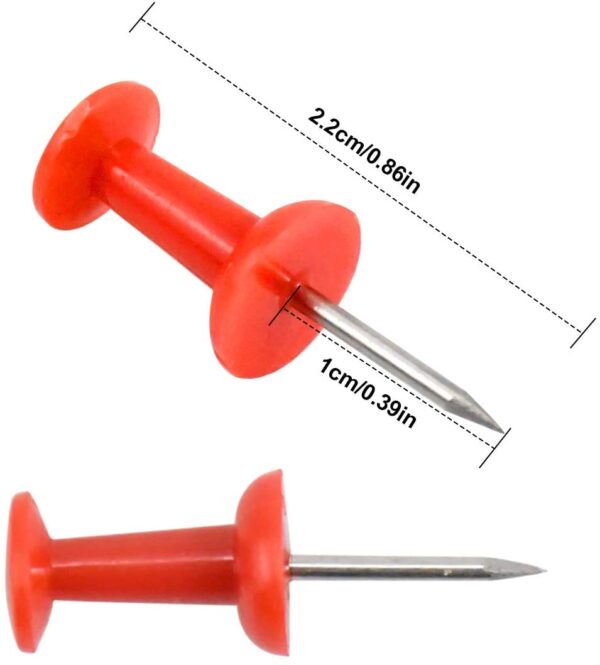 Spilli Colorati Puntine con Testina per Lavagne in Sughero 20 pz - immagine 5