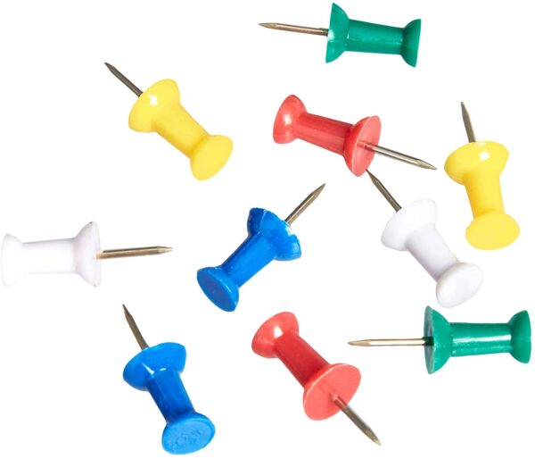 Spilli Colorati Puntine con Testina per Lavagne in Sughero 20 pz - immagine 6