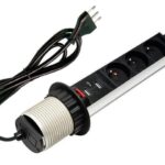 Multipresa da Scrivania 3 vie Pop-Up a Scomparsa con 2 USB