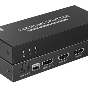 Splitter HDMI 8K UHD 3D 60Hz 2 vie CEC SPDIF Ottico