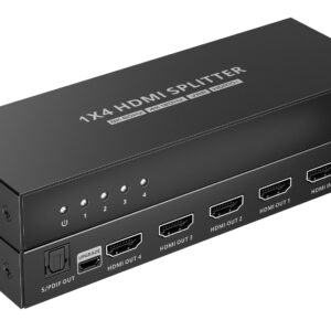 Splitter HDMI 8K UHD 3D 60Hz 4 vie CEC SPDIF Ottico
