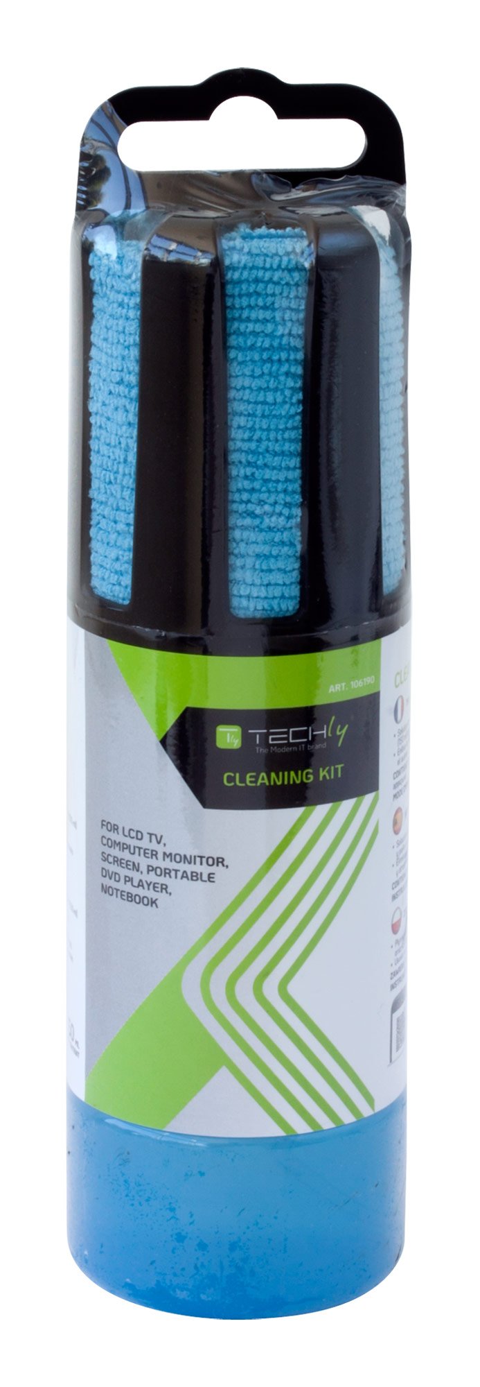 Spray di Pulizia per Monitor LCD con Panno in Microfibra Azzurro - immagine 2