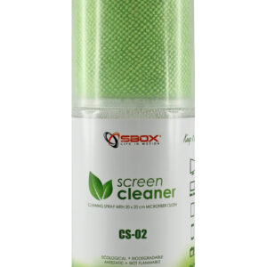 Spray di Pulizia per Monitor LCD con Panno in Microfibra Verde