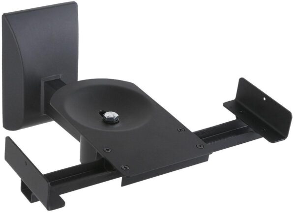 Coppia Staffe Speakers a Parete fino a 25kg Nero