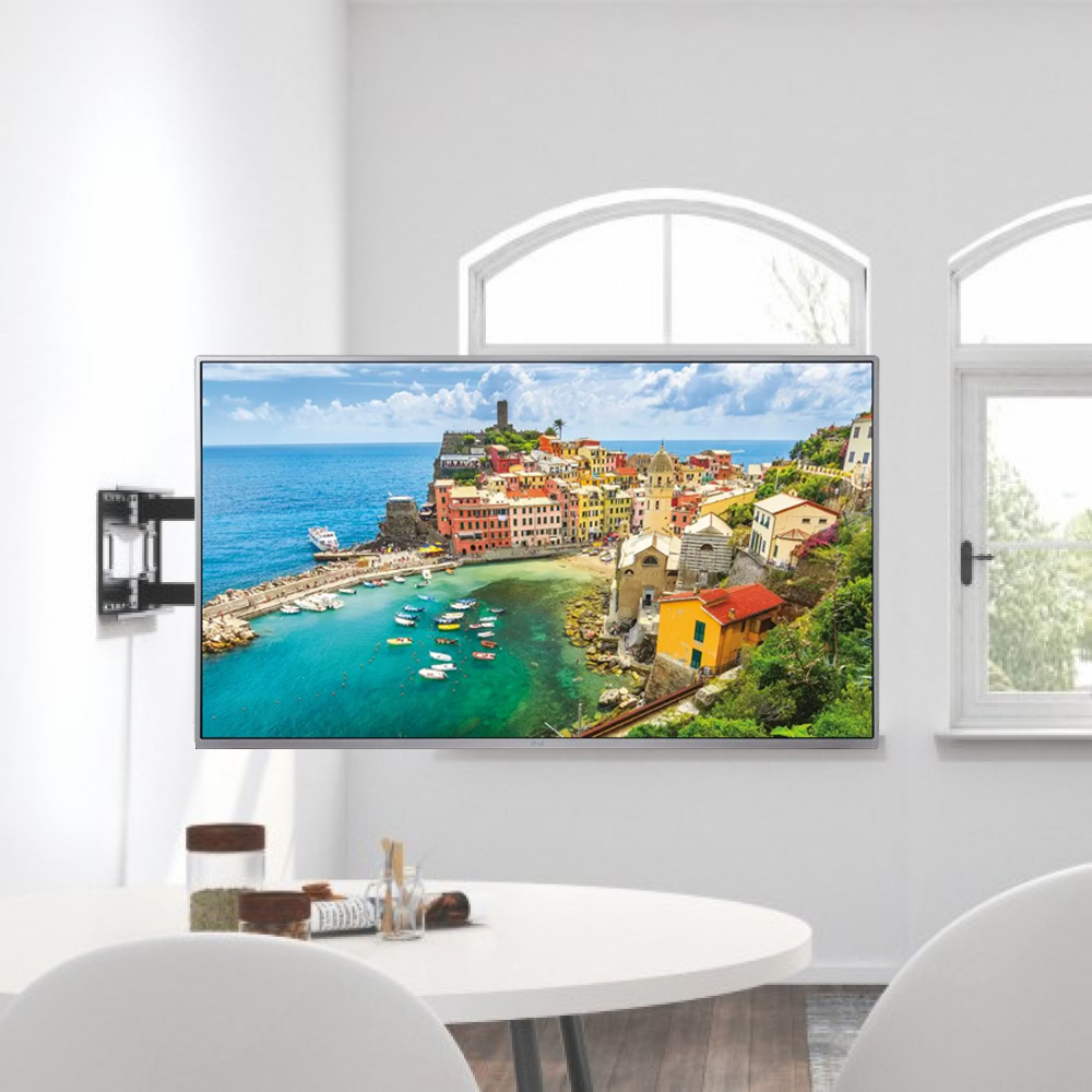 Staffa a Muro Braccio Estensibile fino a 1015 mm per LCD 43-80'' Nero - immagine 8