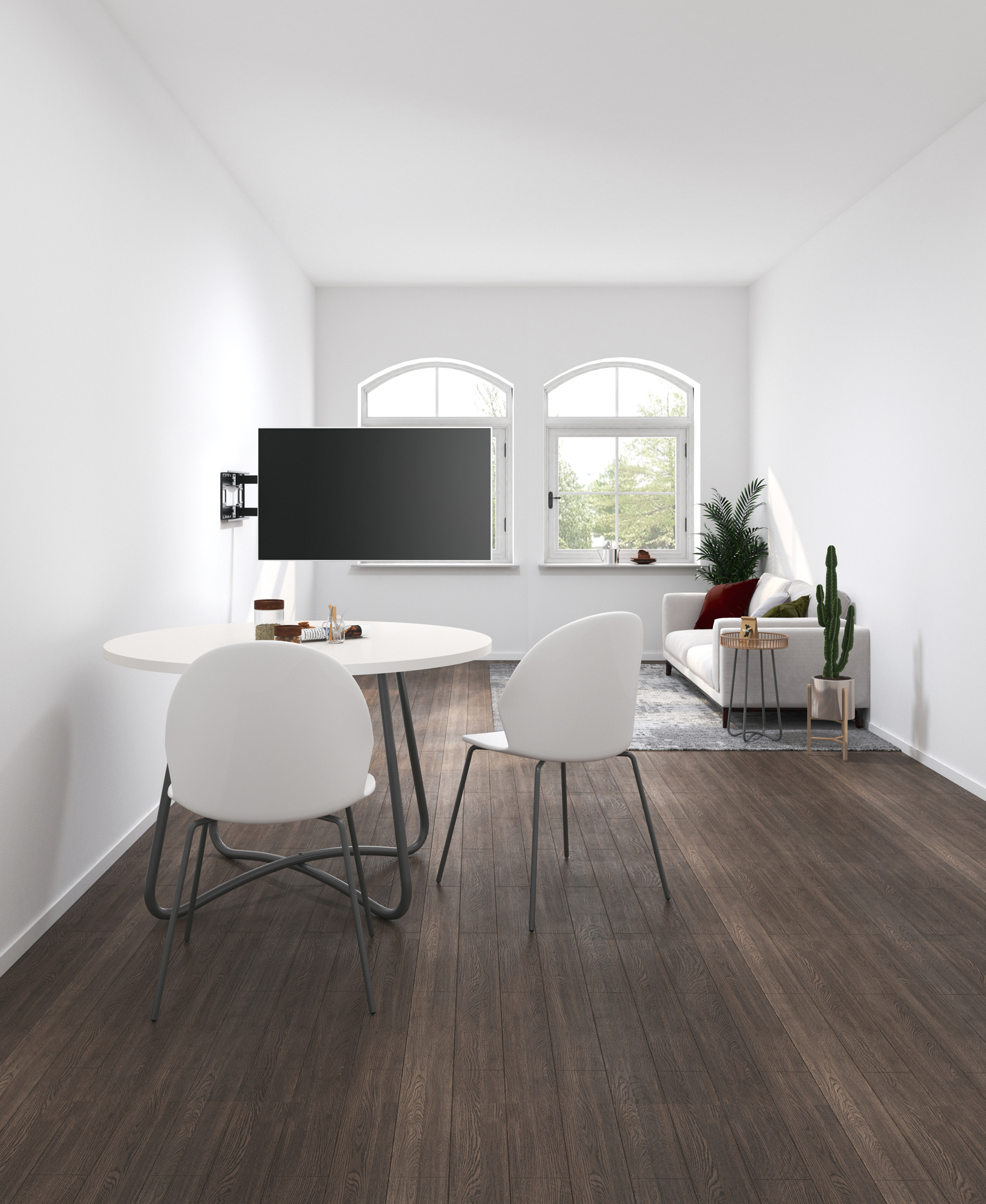 Staffa a Muro Braccio Estensibile fino a 1015 mm per LCD 43-80'' Nero - immagine 6