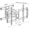 Staffa a Muro con Doppio Braccio per TV LCD 42-75'' Full-Motion - immagine 3