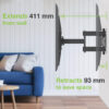 Staffa a Muro con Doppio Braccio per TV LCD 42-75'' Full-Motion - immagine 6