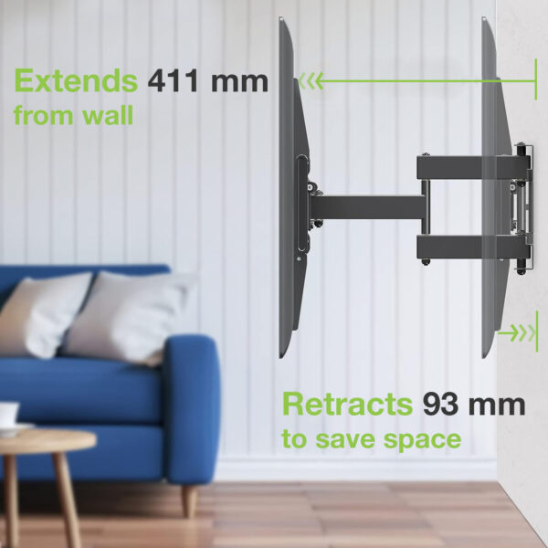 Staffa a Muro con Doppio Braccio per TV LCD 42-75'' Full-Motion - immagine 6