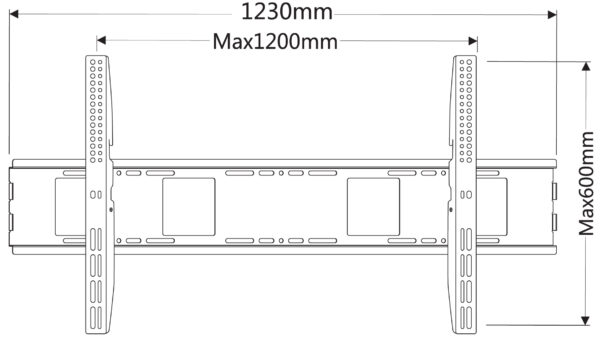 Staffa a Muro Fissa TV LED LCD 55-100'' - immagine 2