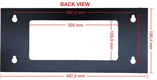 Staffa di Montaggio da Muro Verticale 19'' Easyline 4U Nero - immagine 3