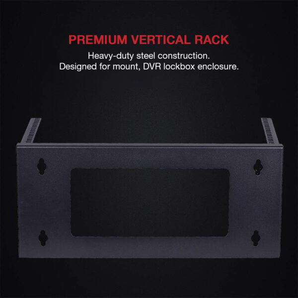 Staffa di Montaggio da Muro Verticale 19'' Easyline 4U Nero - immagine 4